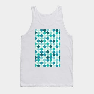 Midcentury Modern Dots Blue Tank Top